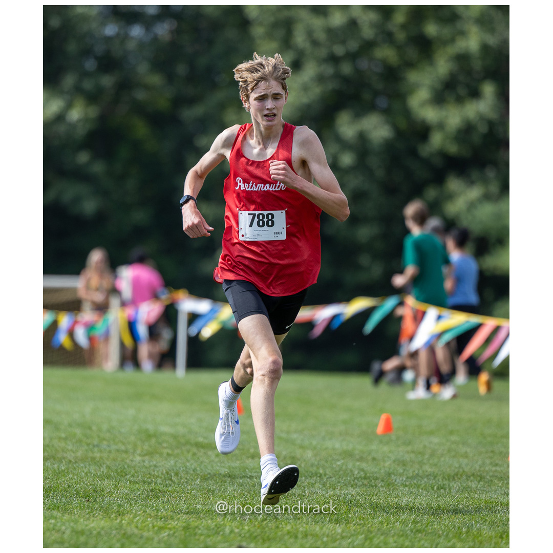 Jack Marston - Portsmouth - 2024 RI Cross Country High School Running - Injury Fund - August 31 2024 - Deerfield Park - Smithfield title=