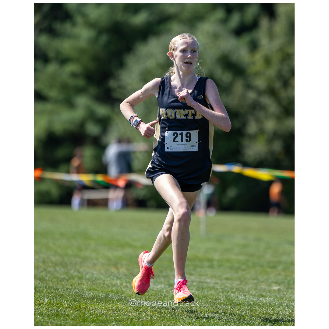 Abbie Tighe - North Kingstown - 2024 RI Cross Country High School Running - Injury Fund - August 31 2024 - Deerfield Park - Smithfield title=