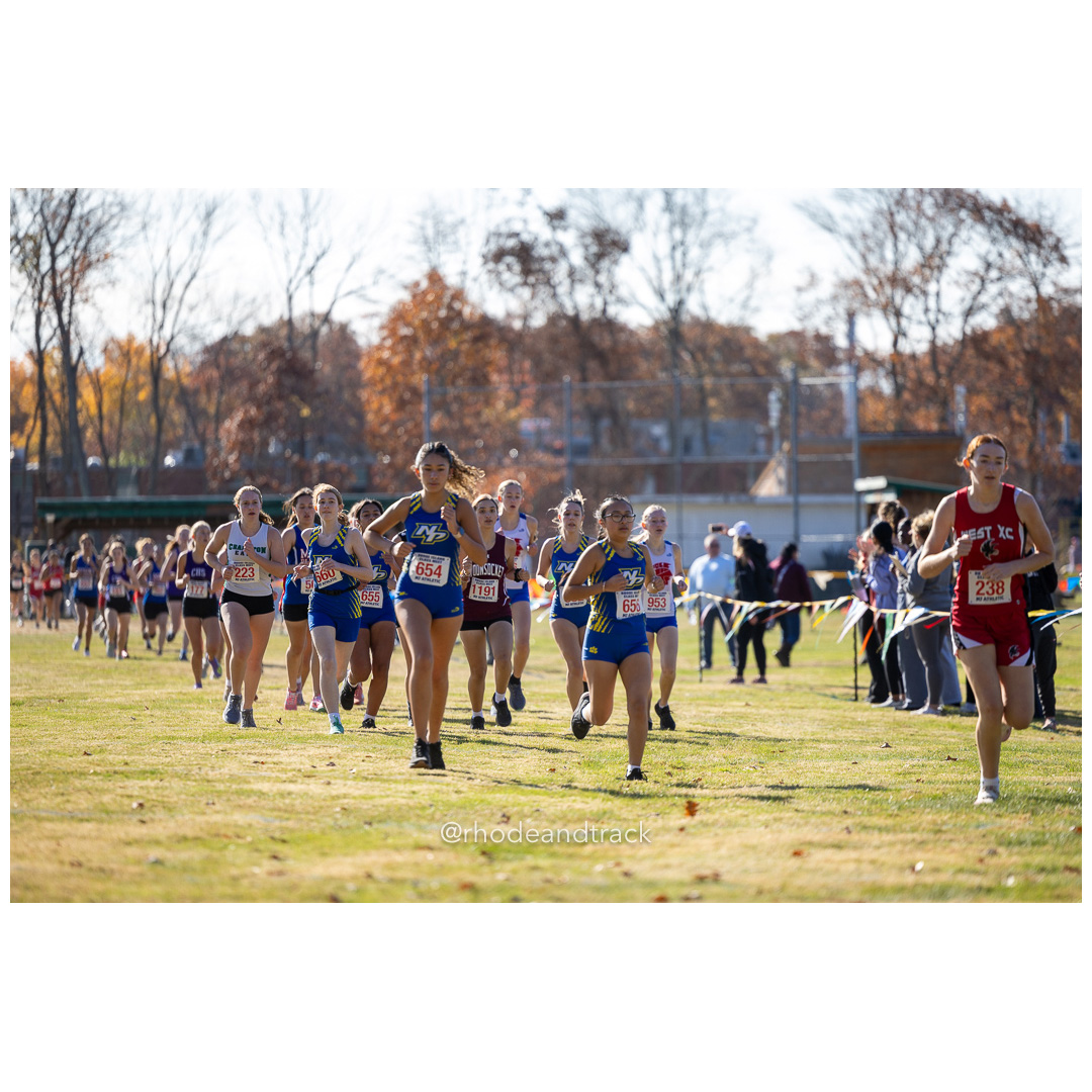 Ashli Castenada, North Providence, Liliana Cumplido, North Providence at 2024 RIIL Cross Country Class Championships at Ponaganset High School, North Scituate, Rhode Island on October 26, 2024 title=