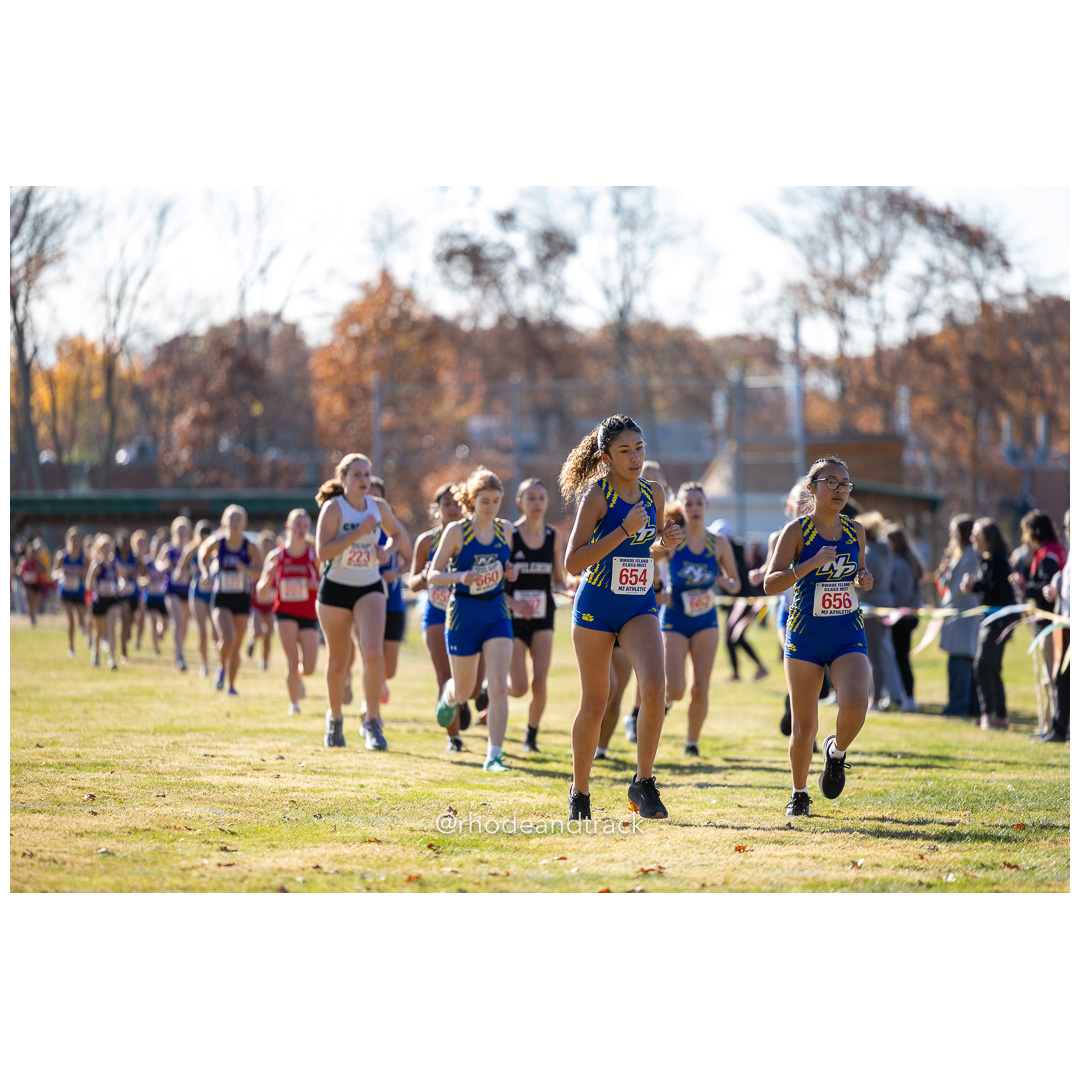 Ashli Castenada, North Providence, Liliana Cumplido, North Providence at 2024 RIIL Cross Country Class Championships at Ponaganset High School, North Scituate, Rhode Island on October 26, 2024 title=