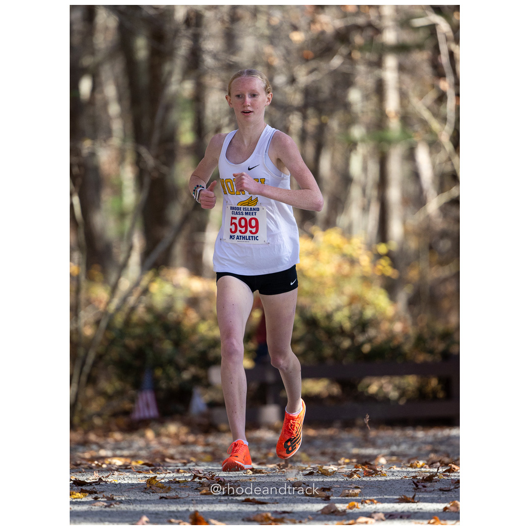 Abbie Tighe, North Kingstown at 2024 RIIL Cross Country Class Championships at Ponaganset High School, North Scituate, Rhode Island on October 26, 2024 title=