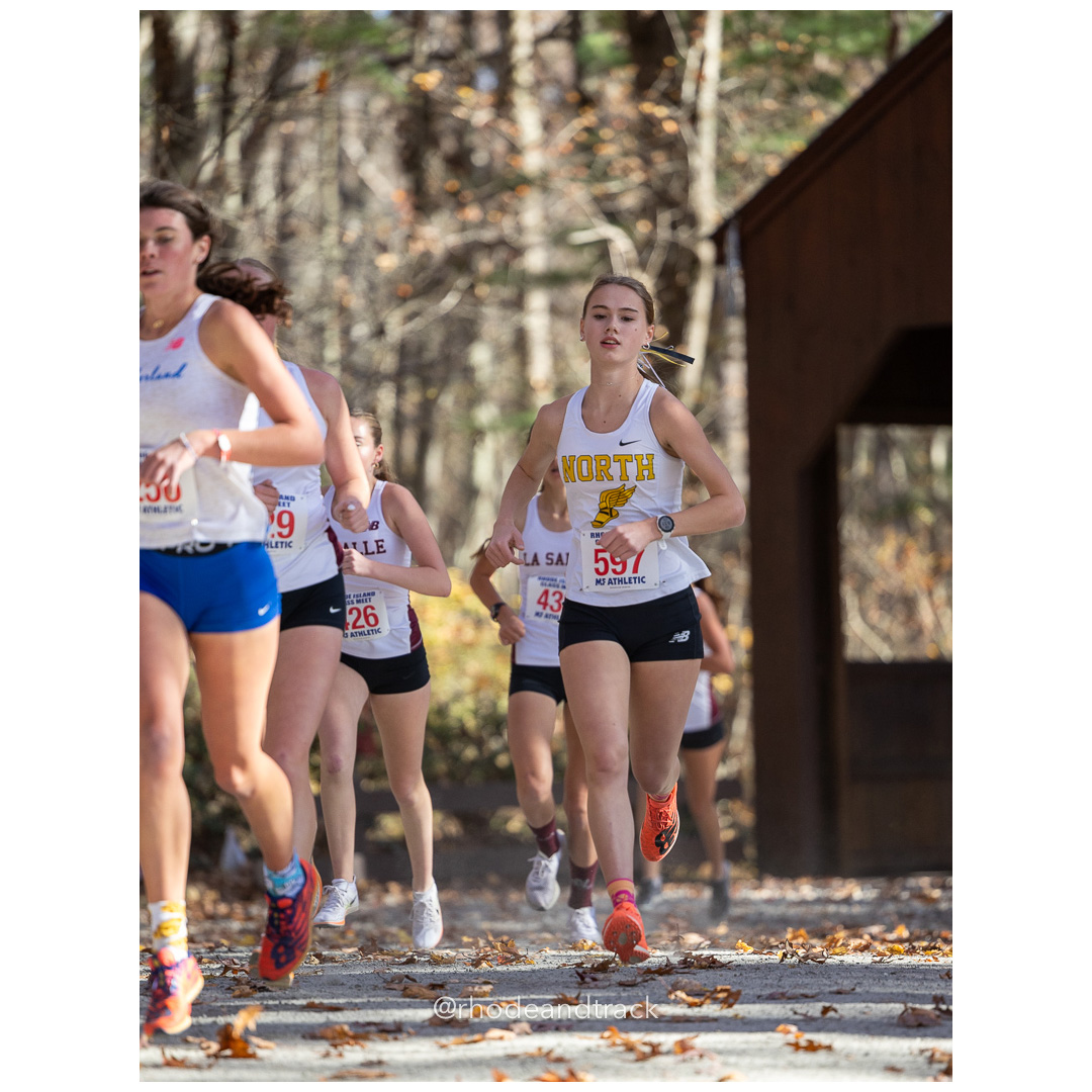 Lucy Stowe, North Kingstown at 2024 RIIL Cross Country Class Championships at Ponaganset High School, North Scituate, Rhode Island on October 26, 2024 title=