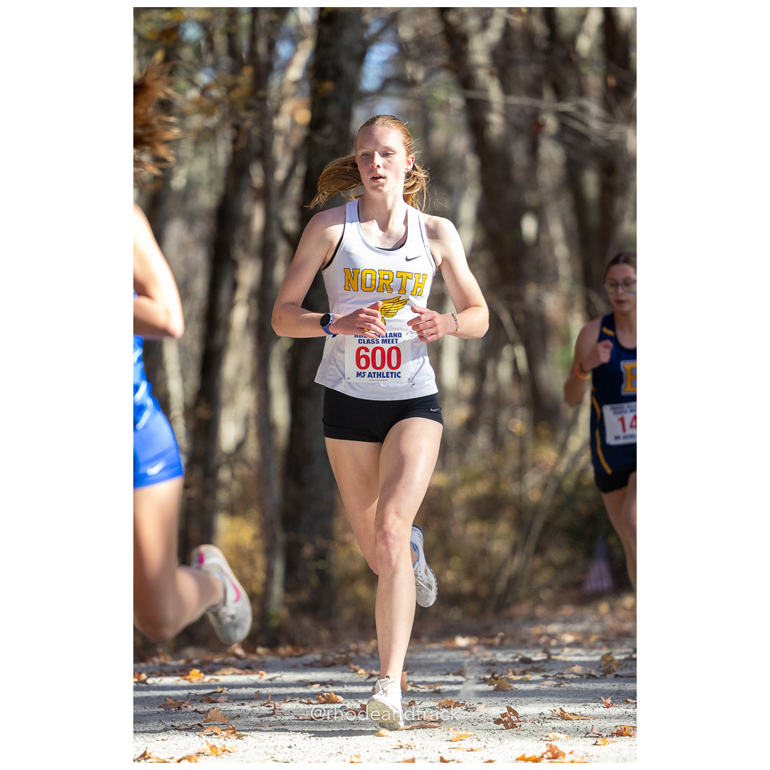 Maura Whitney, North Kingstown at 2024 RIIL Cross Country Class Championships at Ponaganset High School, North Scituate, Rhode Island on October 26, 2024 title=