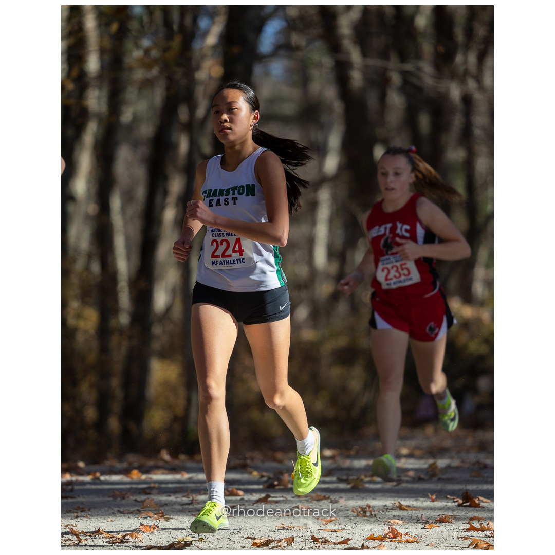 Jessica Chin, Cranston East at 2024 RIIL Cross Country Class Championships at Ponaganset High School, North Scituate, Rhode Island on October 26, 2024 title=