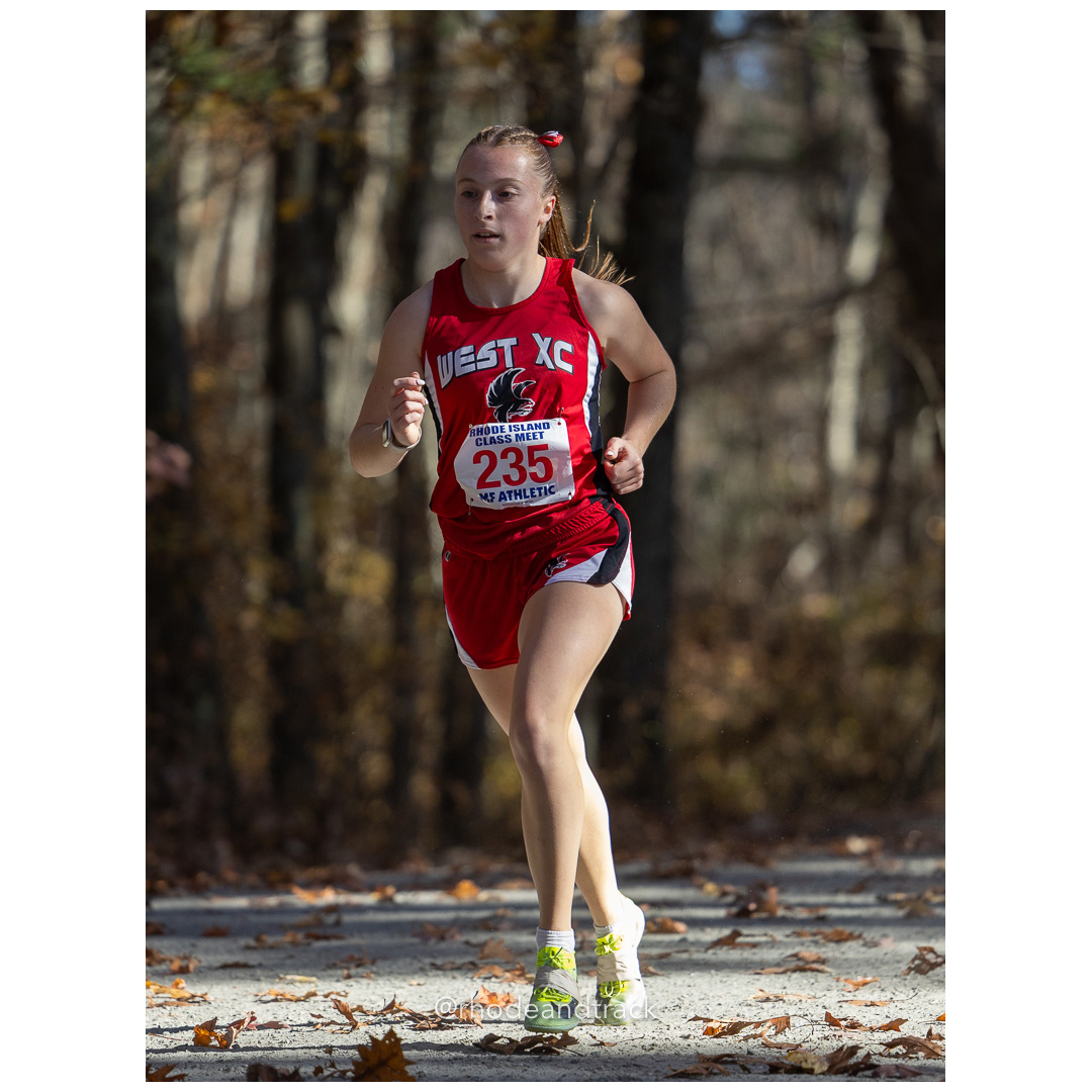 Kristen Fountaine, Cranston West at 2024 RIIL Cross Country Class Championships at Ponaganset High School, North Scituate, Rhode Island on October 26, 2024 title=
