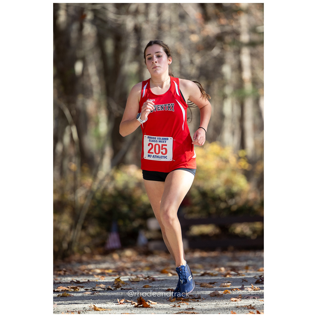 Leah Brosseau, Coventry at 2024 RIIL Cross Country Class Championships at Ponaganset High School, North Scituate, Rhode Island on October 26, 2024 title=