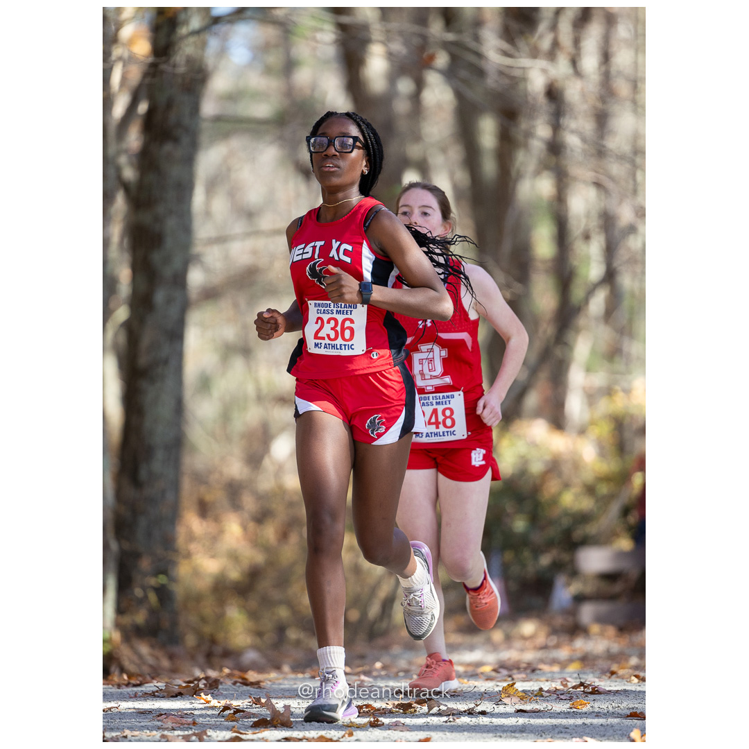 Mylla Jean, Cranston West at 2024 RIIL Cross Country Class Championships at Ponaganset High School, North Scituate, Rhode Island on October 26, 2024 title=