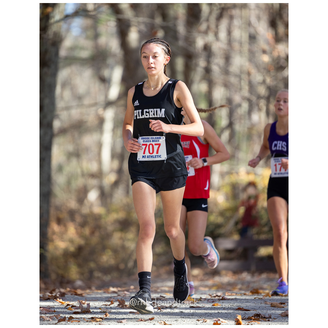 Savannah Pacheco, Pilgrim at 2024 RIIL Cross Country Class Championships at Ponaganset High School, North Scituate, Rhode Island on October 26, 2024 title=