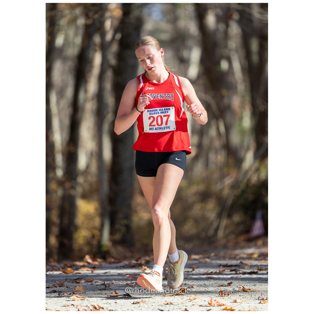 Hailey Cribb, Coventry at 2024 RIIL Cross Country Class Championships at Ponaganset High School, North Scituate, Rhode Island on October 26, 2024 title=