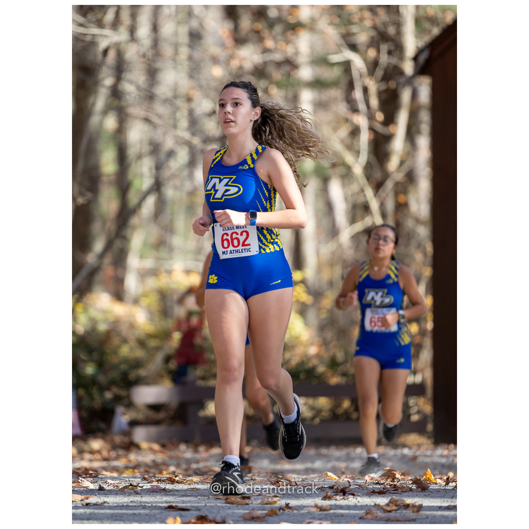 Ava Pomerleau, North Providence at 2024 RIIL Cross Country Class Championships at Ponaganset High School, North Scituate, Rhode Island on October 26, 2024 title=
