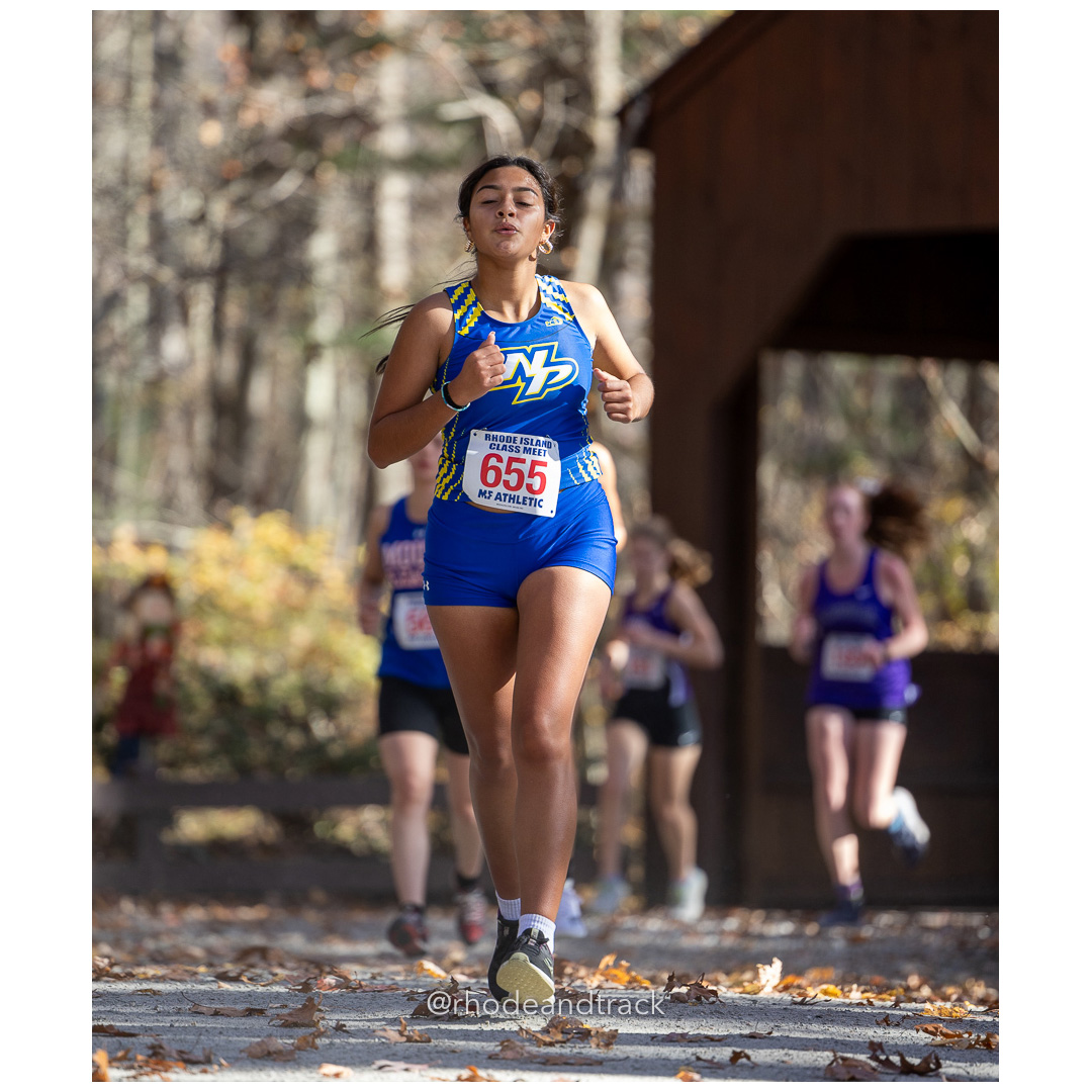 Liliana Cumplido, North Providence at 2024 RIIL Cross Country Class Championships at Ponaganset High School, North Scituate, Rhode Island on October 26, 2024 title=