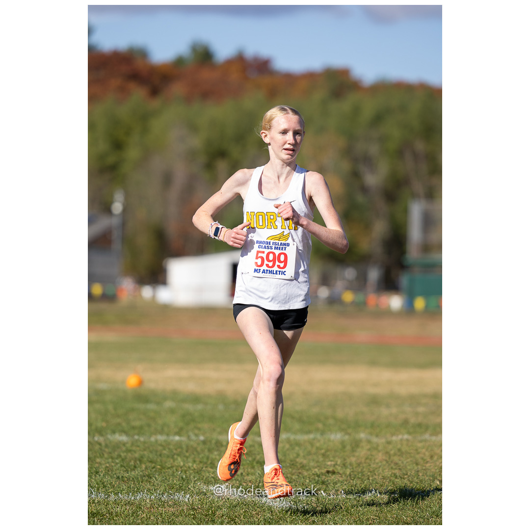 Abbie Tighe, North Kingstown, at 2024 RIIL Cross Country Class Championships at Ponaganset High School, North Scituate, Rhode Island on October 26, 2024 title=