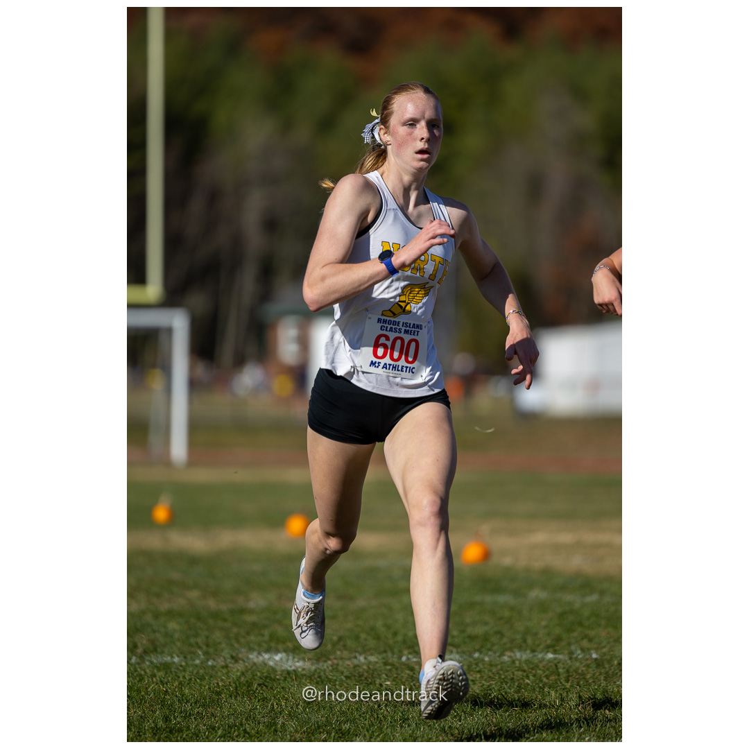 Maura Whitney, North Kingstown, at 2024 RIIL Cross Country Class Championships at Ponaganset High School, North Scituate, Rhode Island on October 26, 2024 title=