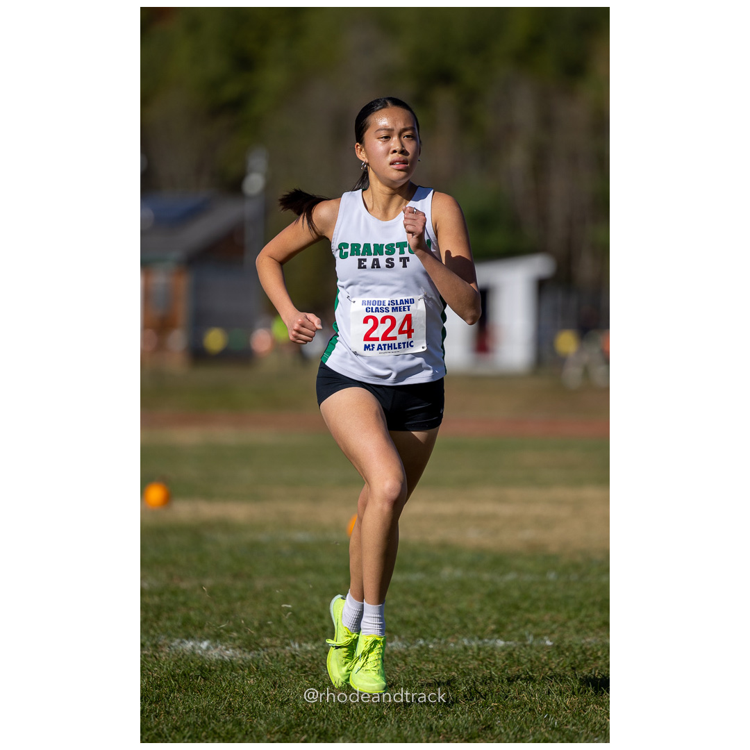 Jessica Chin, Cranston East, at 2024 RIIL Cross Country Class Championships at Ponaganset High School, North Scituate, Rhode Island on October 26, 2024 title=