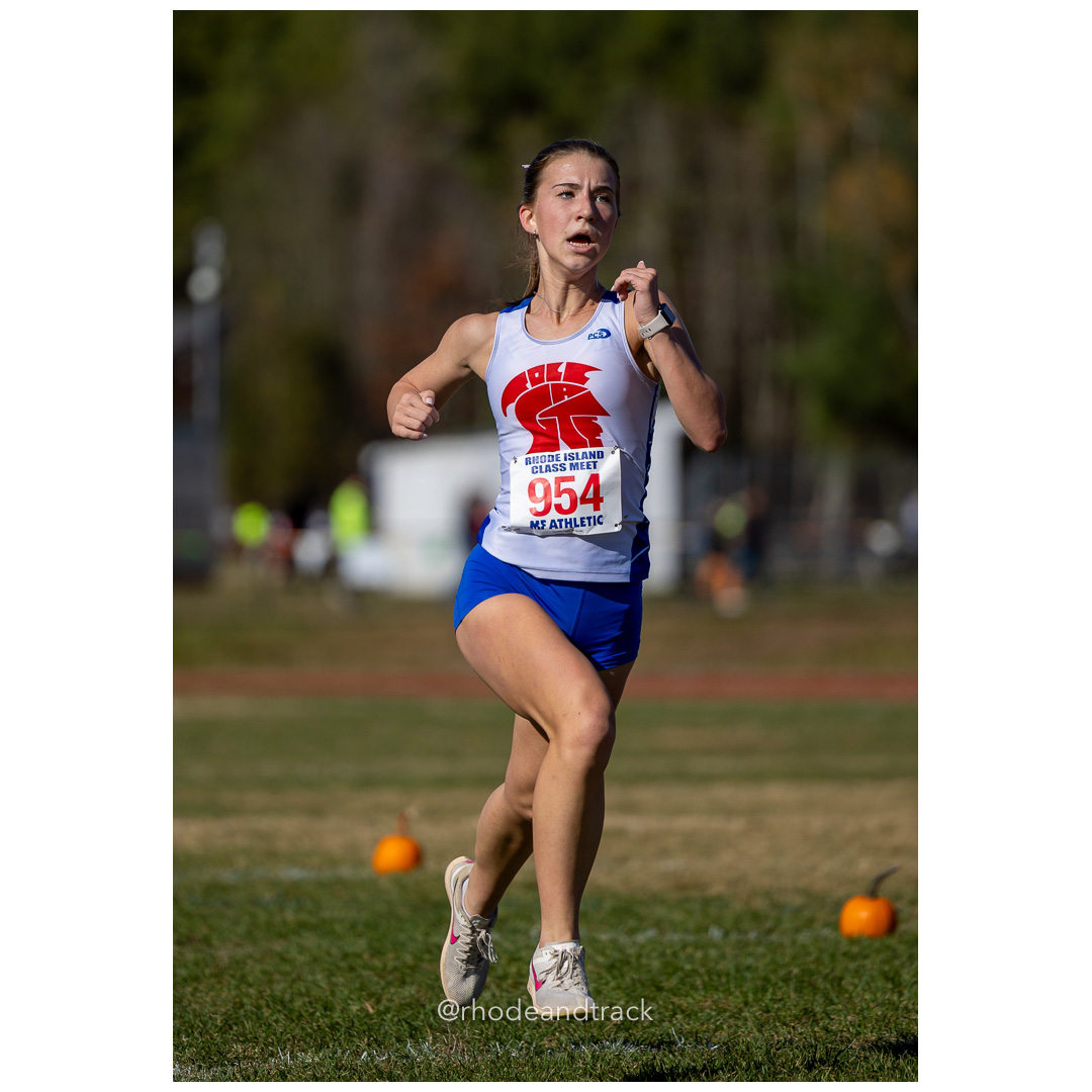 Anna O'Donnell, Toll Gate, at 2024 RIIL Cross Country Class Championships at Ponaganset High School, North Scituate, Rhode Island on October 26, 2024 title=