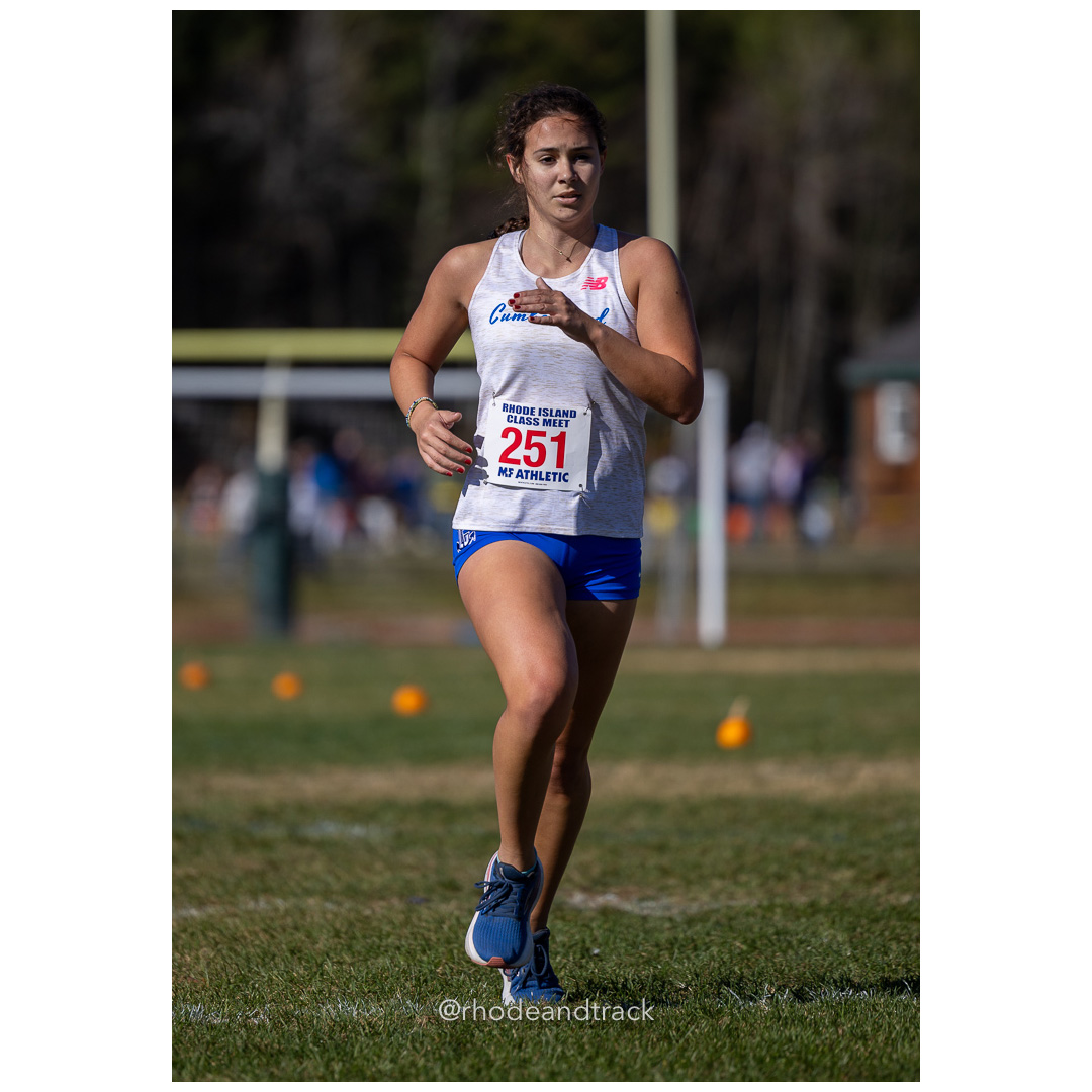 Addison Buchanan, Cumberland, at 2024 RIIL Cross Country Class Championships at Ponaganset High School, North Scituate, Rhode Island on October 26, 2024 title=