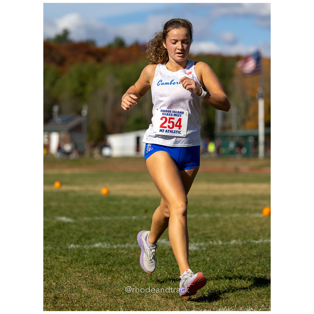 Delaney Kennedy, Cumberland, at 2024 RIIL Cross Country Class Championships at Ponaganset High School, North Scituate, Rhode Island on October 26, 2024 title=