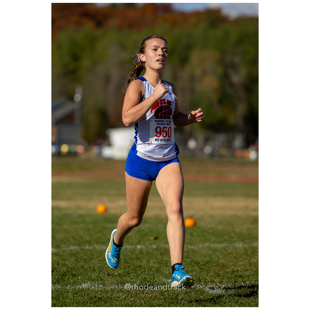 Arianna Aunchman, Toll Gate, at 2024 RIIL Cross Country Class Championships at Ponaganset High School, North Scituate, Rhode Island on October 26, 2024 title=