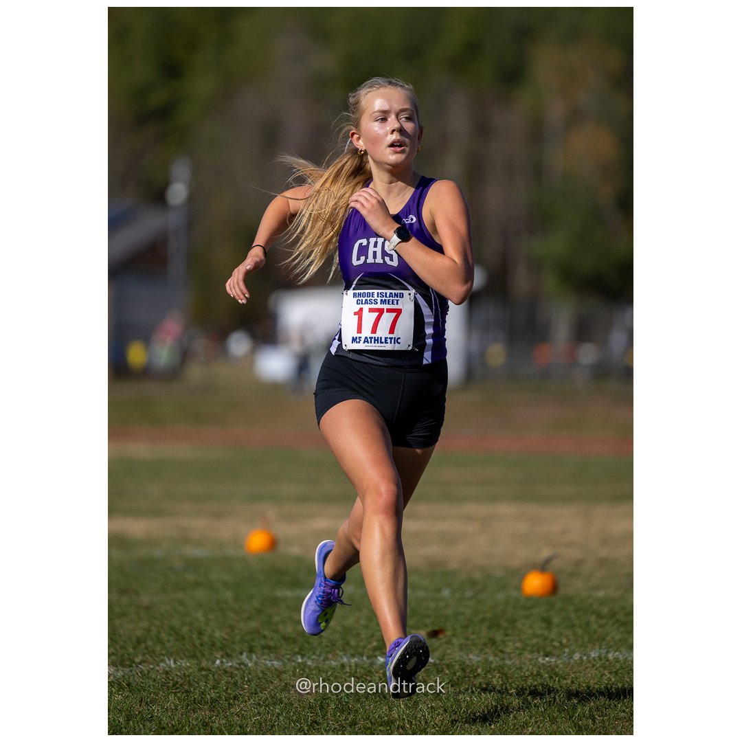 Grace Burke, Classical, at 2024 RIIL Cross Country Class Championships at Ponaganset High School, North Scituate, Rhode Island on October 26, 2024 title=