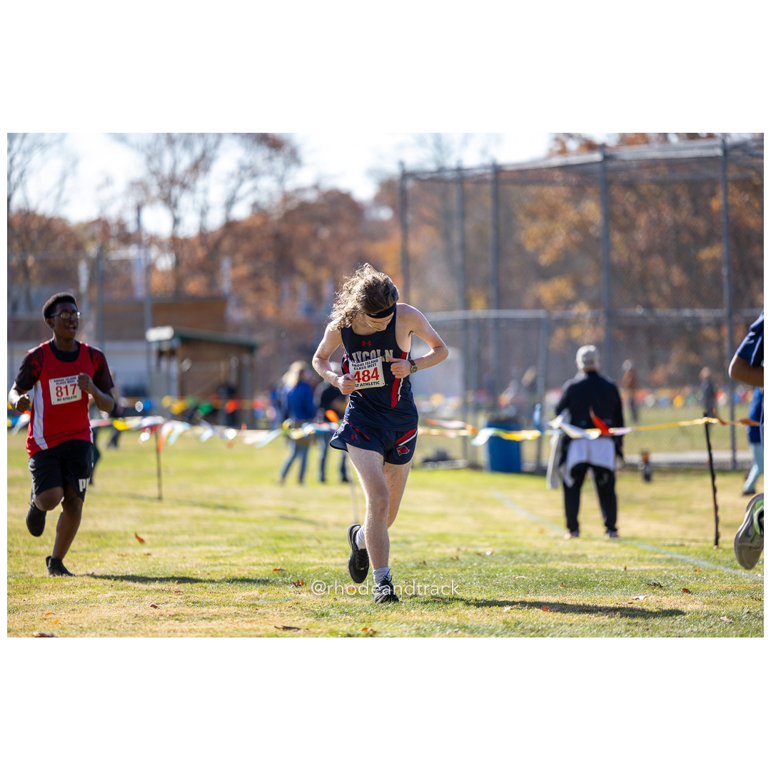 Henry Colt, Lincoln, at 2024 RIIL Cross Country Class Championships at Ponaganset High School, North Scituate, Rhode Island on October 26, 2024 title=