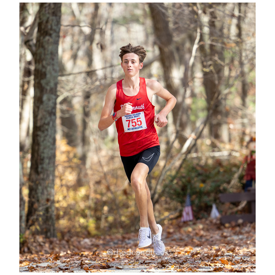 Sean Gray, Portsmouth, at 2024 RIIL Cross Country Class Championships at Ponaganset High School, North Scituate, Rhode Island on October 26, 2024 title=