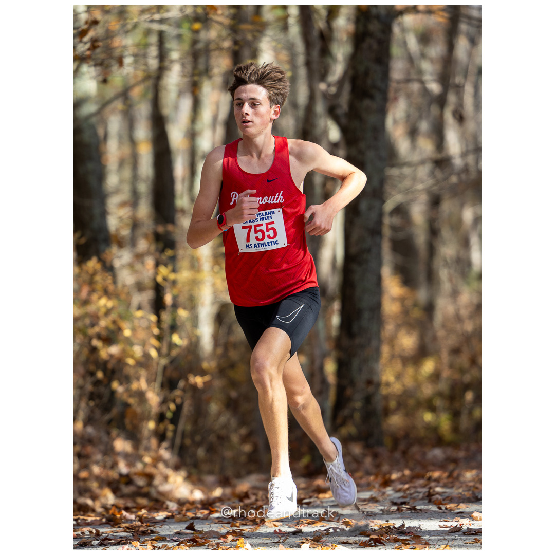 Sean Gray, Portsmouth, at 2024 RIIL Cross Country Class Championships at Ponaganset High School, North Scituate, Rhode Island on October 26, 2024 title=