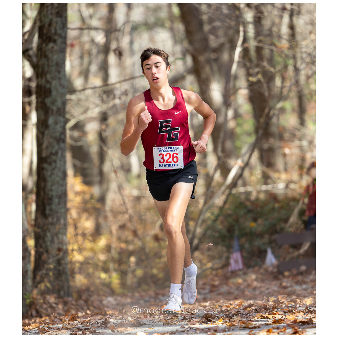 Brody Fahys, East Greenwich, at 2024 RIIL Cross Country Class Championships at Ponaganset High School, North Scituate, Rhode Island on October 26, 2024 title=