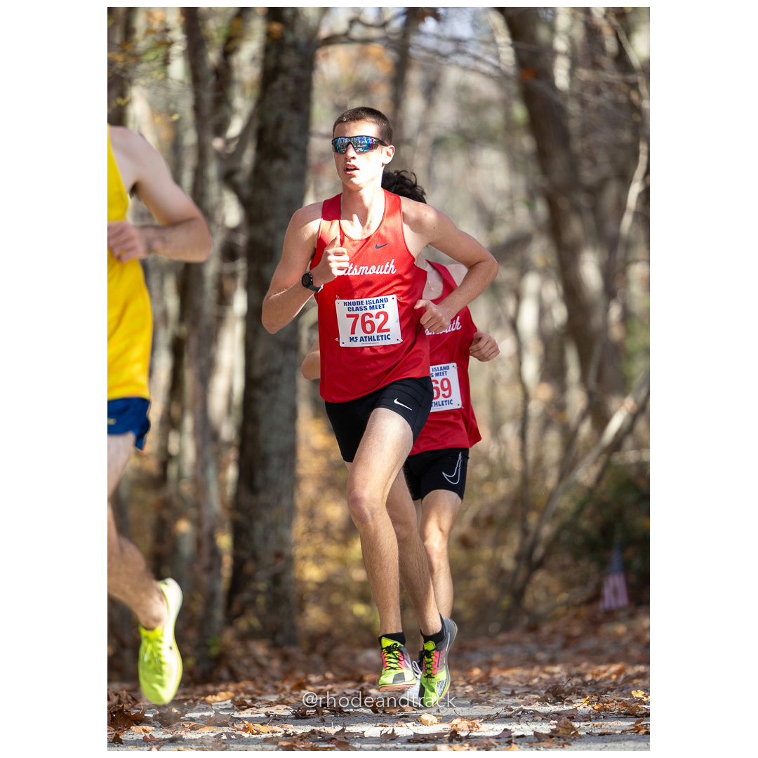 Patrick Orbon, Portsmouth, at 2024 RIIL Cross Country Class Championships at Ponaganset High School, North Scituate, Rhode Island on October 26, 2024 title=