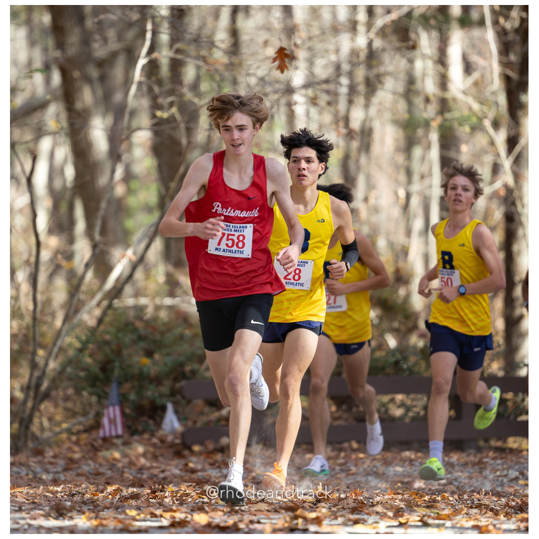 Jack Marston, Portsmouth, at 2024 RIIL Cross Country Class Championships at Ponaganset High School, North Scituate, Rhode Island on October 26, 2024 title=