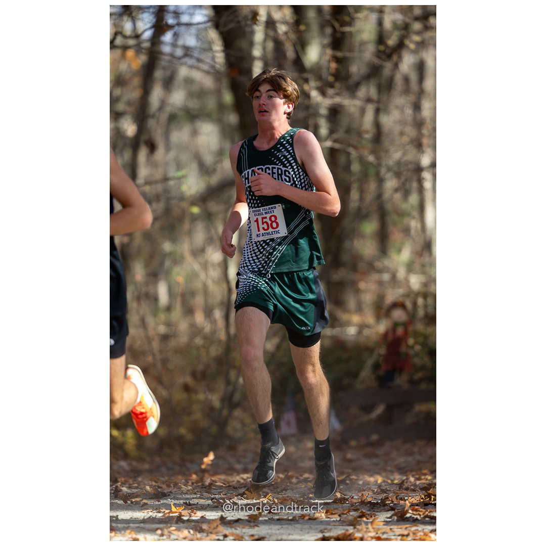 Charles Allenson, Chariho, at 2024 RIIL Cross Country Class Championships at Ponaganset High School, North Scituate, Rhode Island on October 26, 2024 title=