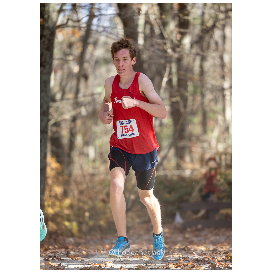 Drew Forch, Portsmouth, at 2024 RIIL Cross Country Class Championships at Ponaganset High School, North Scituate, Rhode Island on October 26, 2024 title=
