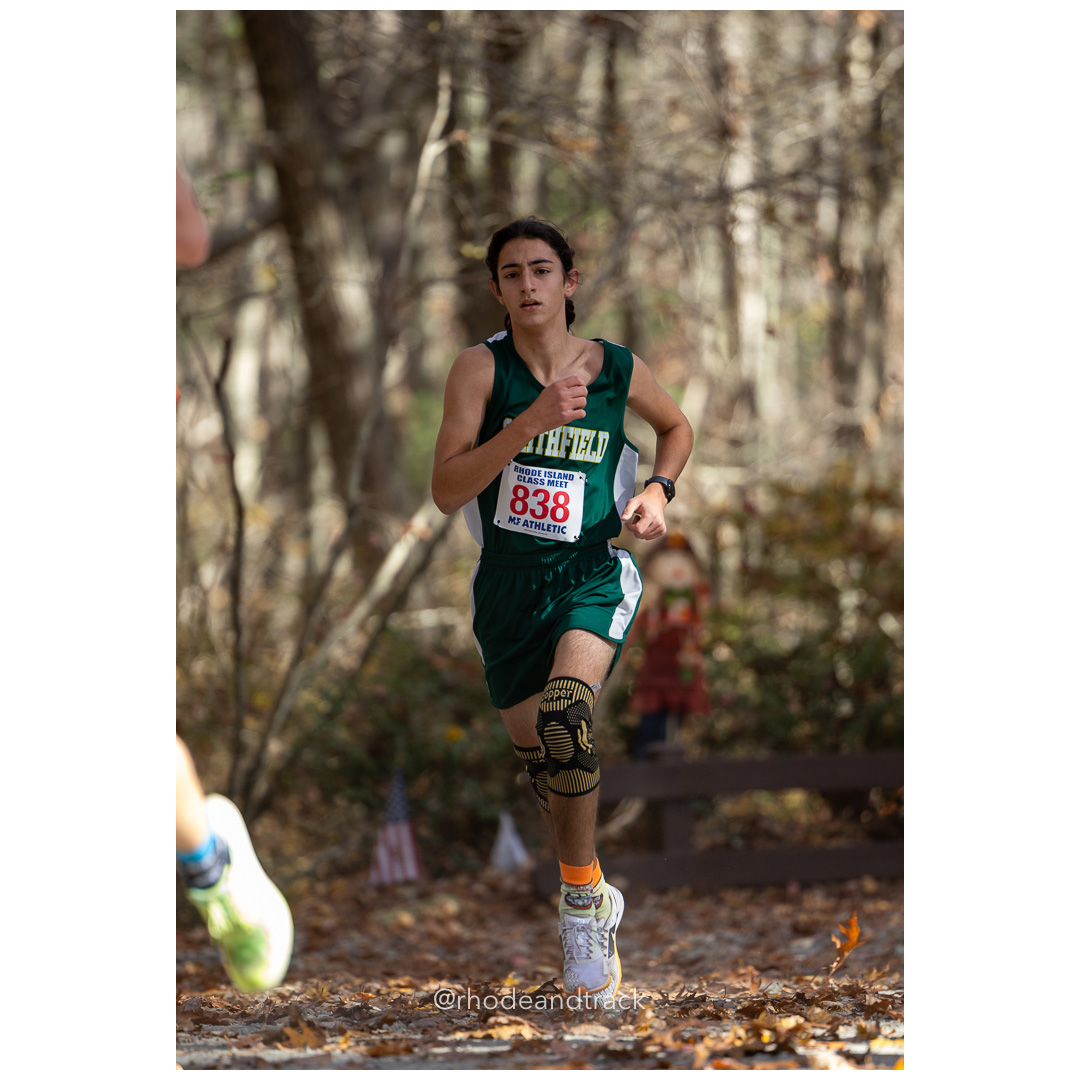 Avery Ferreira, Smithfield, at 2024 RIIL Cross Country Class Championships at Ponaganset High School, North Scituate, Rhode Island on October 26, 2024 title=