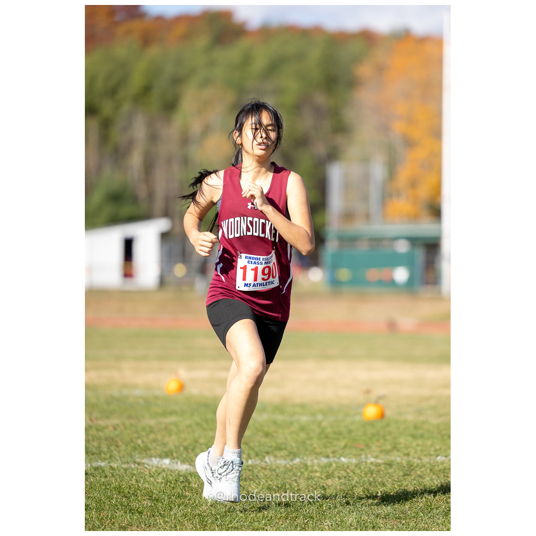 Arna Douang, Woonsocket, at 2024 RIIL Cross Country Class Championships at Ponaganset High School, North Scituate, Rhode Island on October 26, 2024 title=