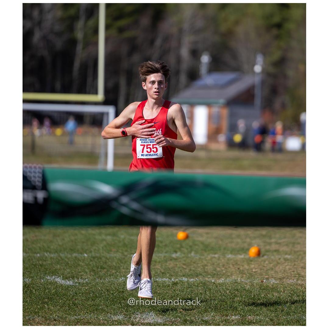 Sean Gray, Portsmouth, at 2024 RIIL Cross Country Class Championships at Ponaganset High School, North Scituate, Rhode Island on October 26, 2024 title=