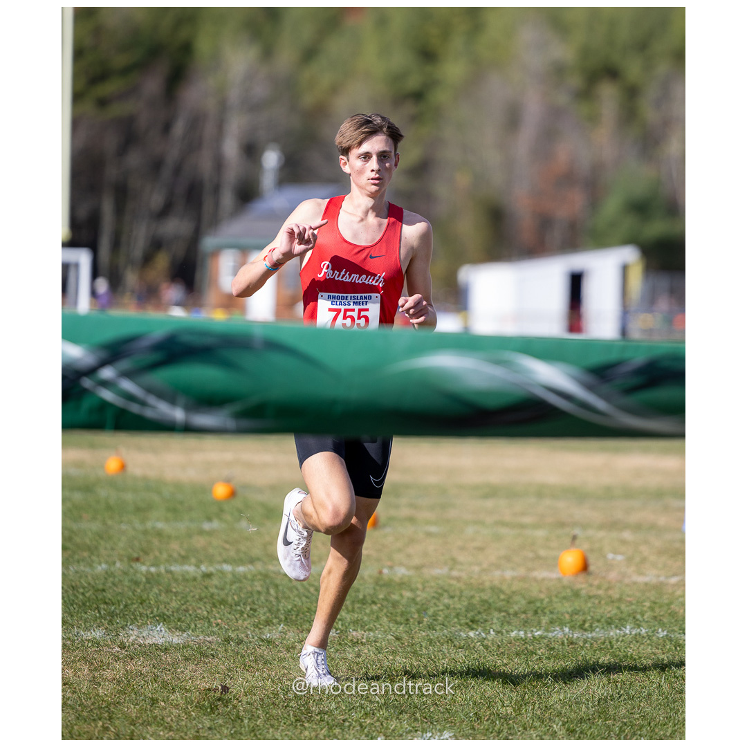 Sean Gray, Portsmouth, at 2024 RIIL Cross Country Class Championships at Ponaganset High School, North Scituate, Rhode Island on October 26, 2024 title=