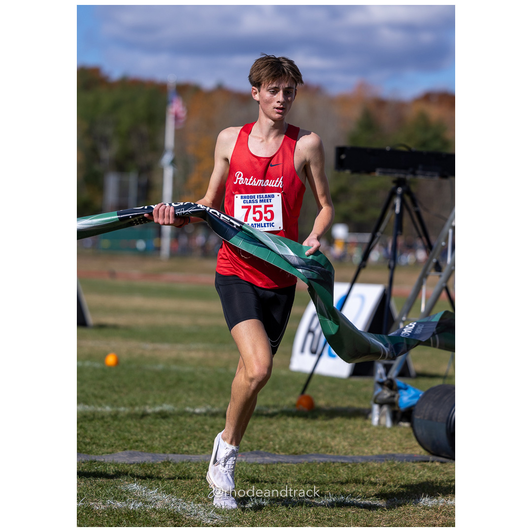 Sean Gray, Portsmouth, at 2024 RIIL Cross Country Class Championships at Ponaganset High School, North Scituate, Rhode Island on October 26, 2024 title=