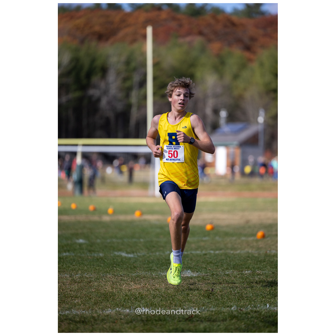 Colby Napolitano, Barrington, at 2024 RIIL Cross Country Class Championships at Ponaganset High School, North Scituate, Rhode Island on October 26, 2024 title=