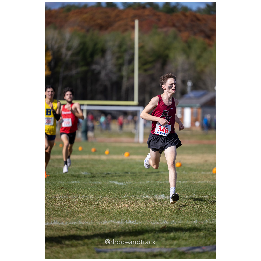 Joshua Valentine, East Greenwich, at 2024 RIIL Cross Country Class Championships at Ponaganset High School, North Scituate, Rhode Island on October 26, 2024 title=