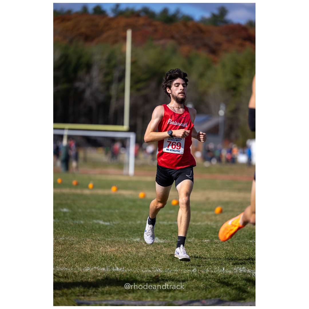 Chris Vachon, Portsmouth, at 2024 RIIL Cross Country Class Championships at Ponaganset High School, North Scituate, Rhode Island on October 26, 2024 title=