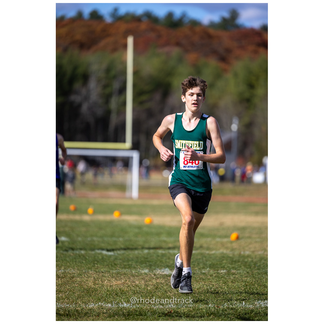 Benjamin Goodson, Smithfield, at 2024 RIIL Cross Country Class Championships at Ponaganset High School, North Scituate, Rhode Island on October 26, 2024 title=