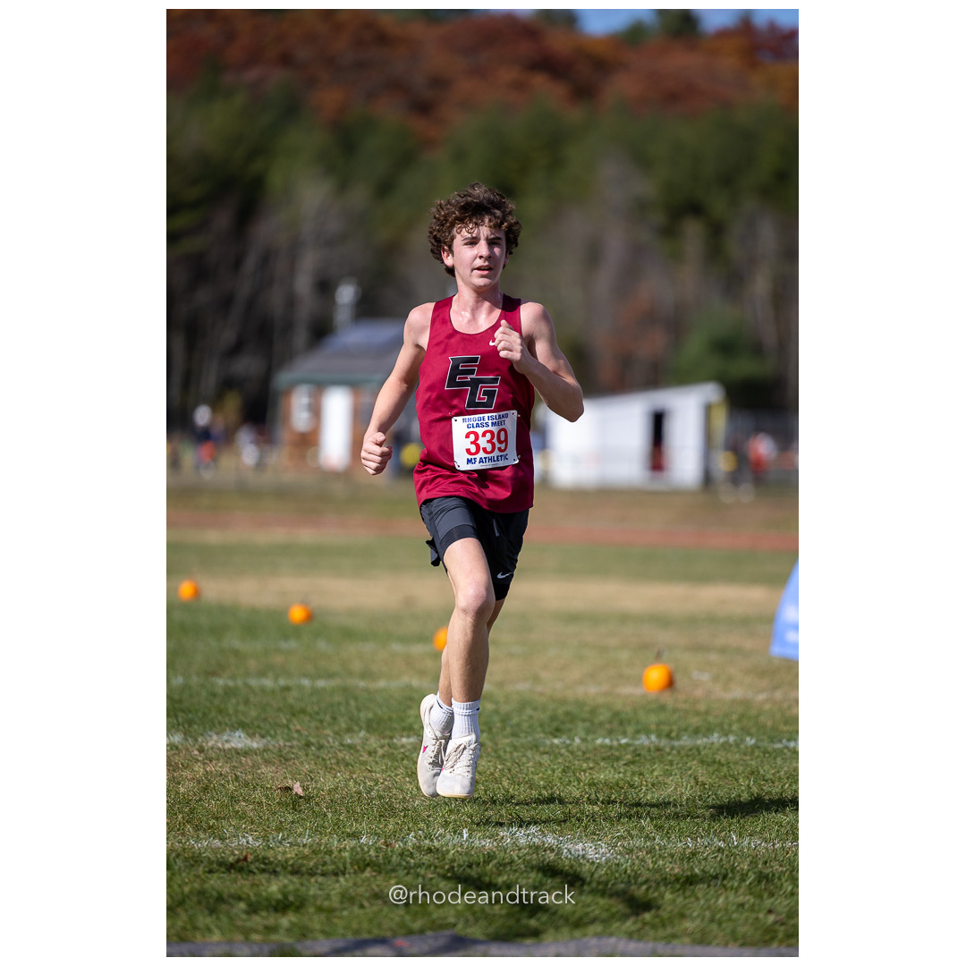 Jeremiah Moon, East Greenwich, at 2024 RIIL Cross Country Class Championships at Ponaganset High School, North Scituate, Rhode Island on October 26, 2024 title=