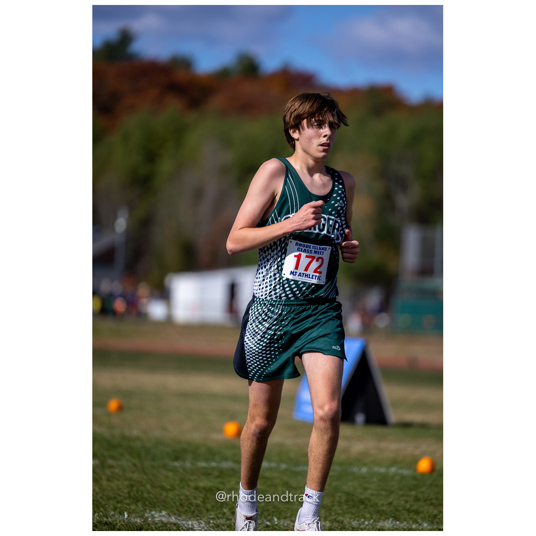 Ben Steere, Chariho, at 2024 RIIL Cross Country Class Championships at Ponaganset High School, North Scituate, Rhode Island on October 26, 2024 title=