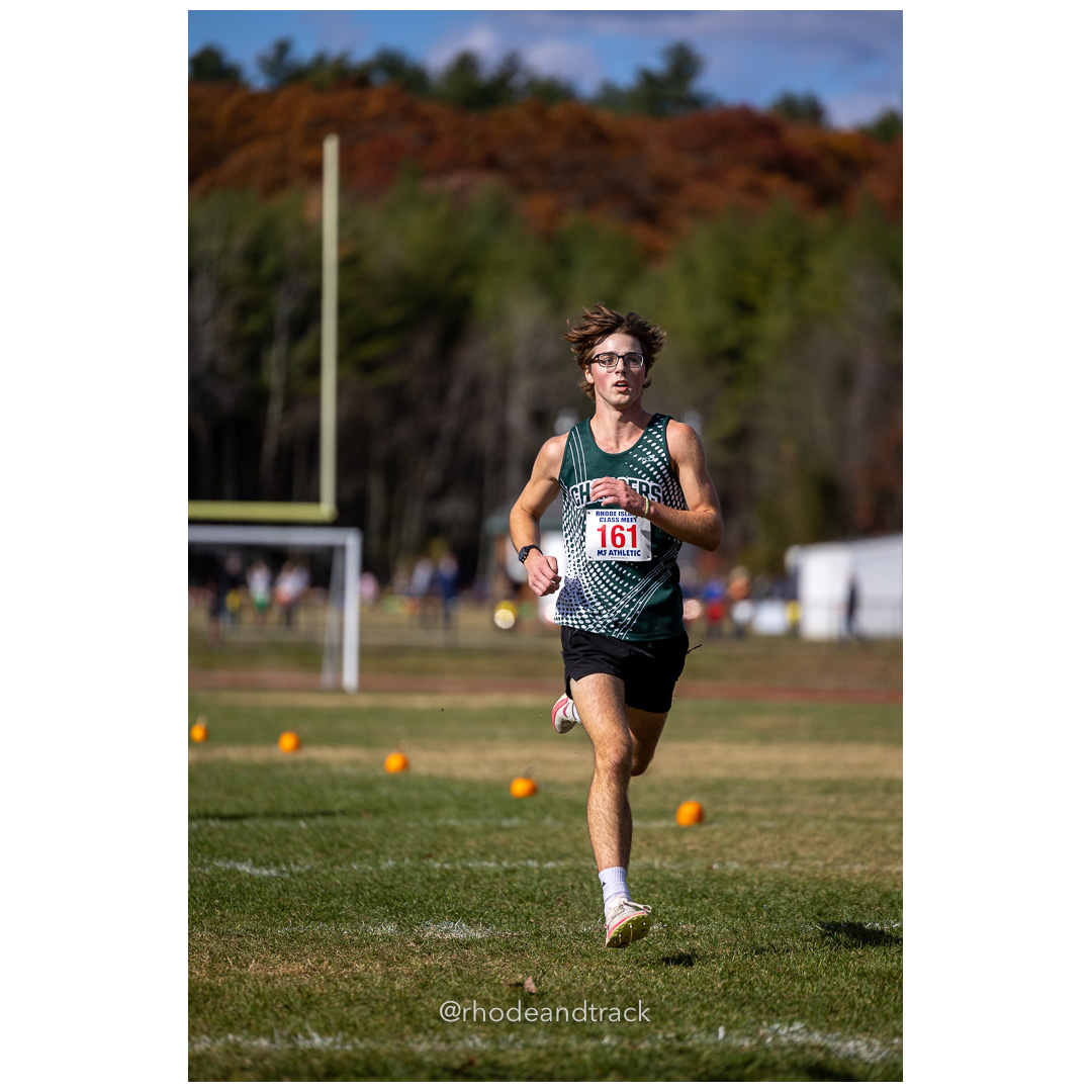Cameron Eidam, Chariho, at 2024 RIIL Cross Country Class Championships at Ponaganset High School, North Scituate, Rhode Island on October 26, 2024 title=