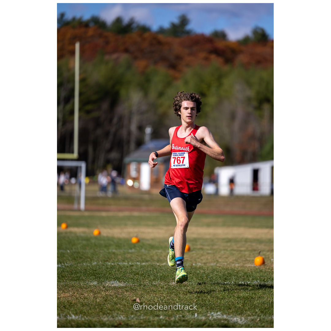 Tim Spooner, Portsmouth, at 2024 RIIL Cross Country Class Championships at Ponaganset High School, North Scituate, Rhode Island on October 26, 2024 title=