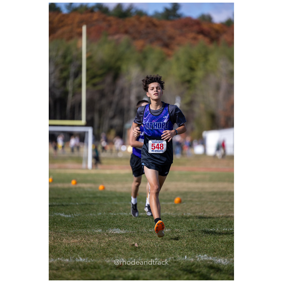 Jacob Lopes, Mount Hope, at 2024 RIIL Cross Country Class Championships at Ponaganset High School, North Scituate, Rhode Island on October 26, 2024 title=