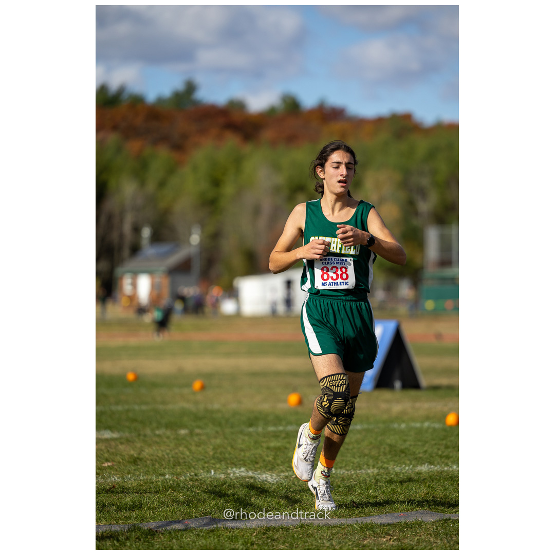 Avery Ferreira, Smithfield, at 2024 RIIL Cross Country Class Championships at Ponaganset High School, North Scituate, Rhode Island on October 26, 2024 title=