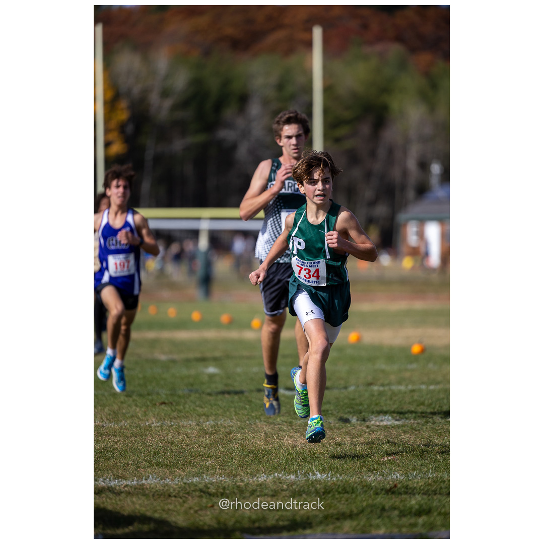 Ethan Desrosiers, Ponaganset, at 2024 RIIL Cross Country Class Championships at Ponaganset High School, North Scituate, Rhode Island on October 26, 2024 title=