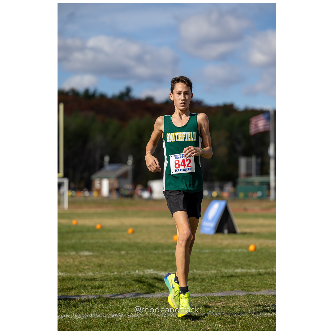 Daniel Healey, Smithfield, at 2024 RIIL Cross Country Class Championships at Ponaganset High School, North Scituate, Rhode Island on October 26, 2024 title=