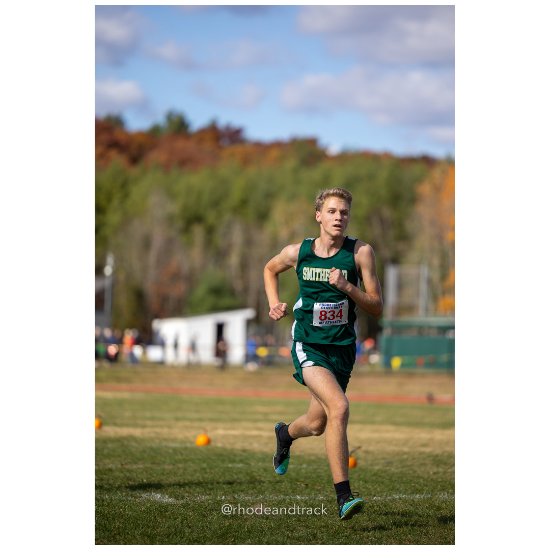 Olek Bogusz, Smithfield, at 2024 RIIL Cross Country Class Championships at Ponaganset High School, North Scituate, Rhode Island on October 26, 2024 title=