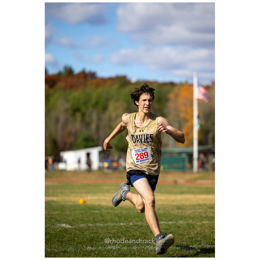 Zachary Gauvin, Davies, at 2024 RIIL Cross Country Class Championships at Ponaganset High School, North Scituate, Rhode Island on October 26, 2024 title=